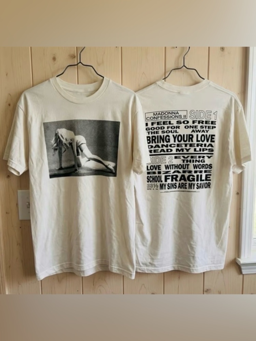 Madonna Merch Confession II Dance Flor Two Sided Unisex Graphic T-Shirt